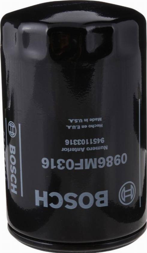 BOSCH 0 986 MF0 316 - Filtro olio autozon.pro