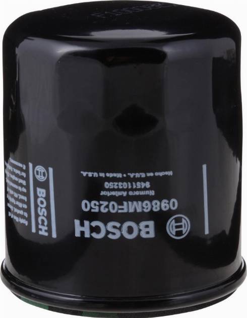 BOSCH 0 986 MF0 250 - Filtro olio autozon.pro