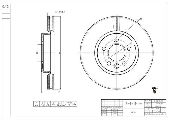 BOSCH 0 986 T15 407 - Discofreno autozon.pro