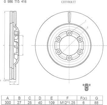 BOSCH 0 986 T15 416 - Discofreno autozon.pro