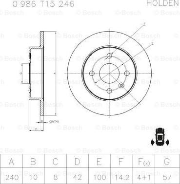 BOSCH 0 986 T15 246 - Discofreno autozon.pro