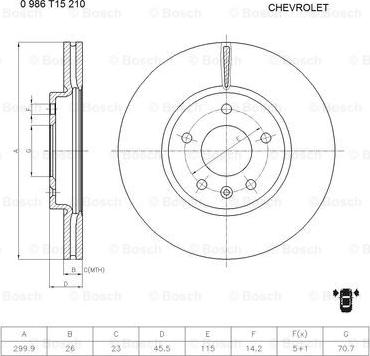 BOSCH 0 986 T15 210 - Discofreno autozon.pro