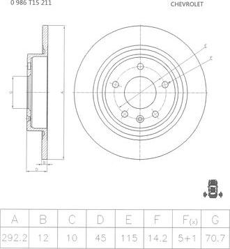 BOSCH 0 986 T15 211 - Discofreno autozon.pro