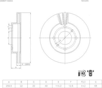 BOSCH 0 986 T16 964 - Discofreno autozon.pro