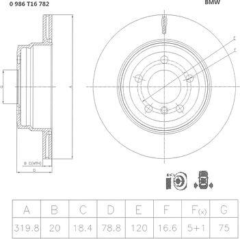 BOSCH 0 986 T16 782 - Discofreno autozon.pro