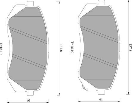 BOSCH 0 986 T11 163 - Kit pastiglie freno, Freno a disco autozon.pro