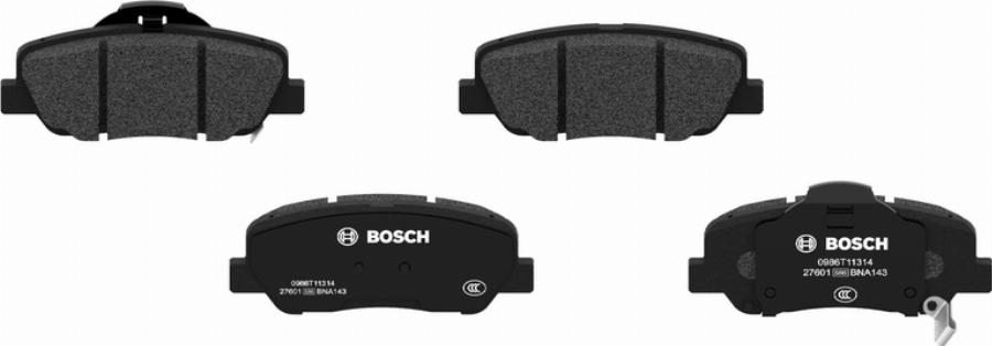 BOSCH 0 986 T11 314 - Kit pastiglie freno, Freno a disco autozon.pro