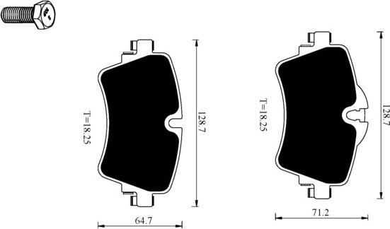 BOSCH 0 986 T11 223 - Kit pastiglie freno, Freno a disco autozon.pro