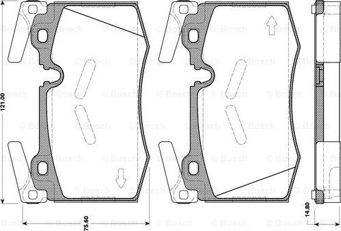 BOSCH 0 986 TB3 090 - Kit pastiglie freno, Freno a disco autozon.pro