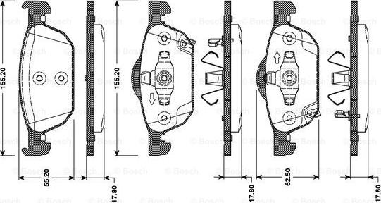 BOSCH 0 986 TB3 092 - Kit pastiglie freno, Freno a disco autozon.pro