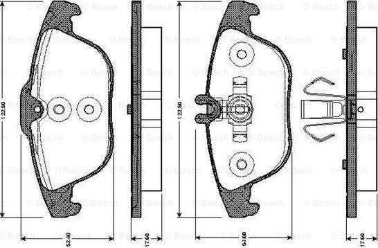 BOSCH 0 986 TB3 049 - Kit pastiglie freno, Freno a disco autozon.pro