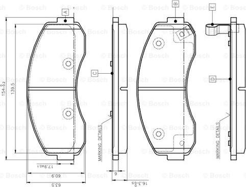 BOSCH 0 986 TB3 045 - Kit pastiglie freno, Freno a disco autozon.pro