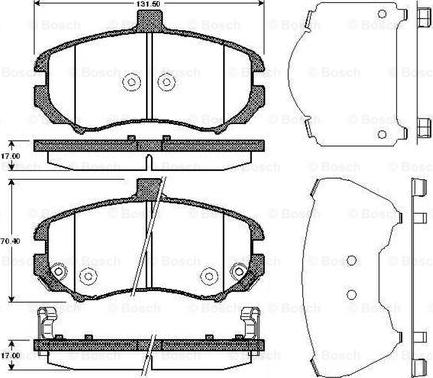 BOSCH 0 986 TB3 040 - Kit pastiglie freno, Freno a disco autozon.pro