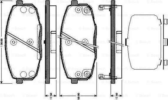 BOSCH 0 986 TB3 041 - Kit pastiglie freno, Freno a disco autozon.pro