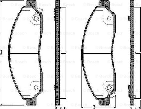 BOSCH 0 986 TB3 042 - Kit pastiglie freno, Freno a disco autozon.pro