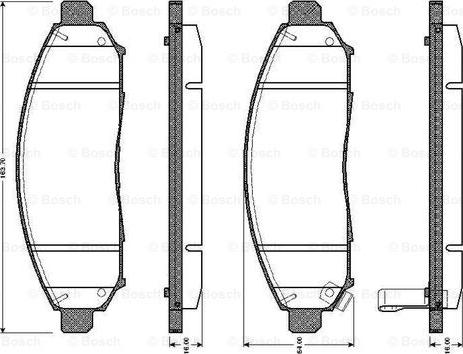 BOSCH 0 986 TB3 054 - Kit pastiglie freno, Freno a disco autozon.pro