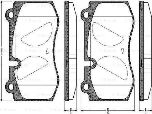 BOSCH 0 986 TB3 050 - Kit pastiglie freno, Freno a disco autozon.pro