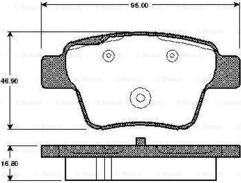 BOSCH 0 986 TB3 058 - Kit pastiglie freno, Freno a disco autozon.pro