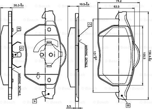 BOSCH 0 986 TB3 068 - Kit pastiglie freno, Freno a disco autozon.pro