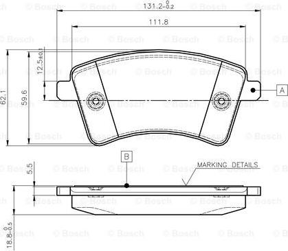 BOSCH 0 986 TB3 062 - Kit pastiglie freno, Freno a disco autozon.pro