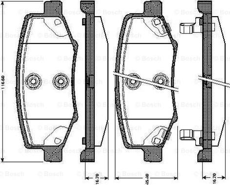 BOSCH 0 986 TB3 009 - Kit pastiglie freno, Freno a disco autozon.pro