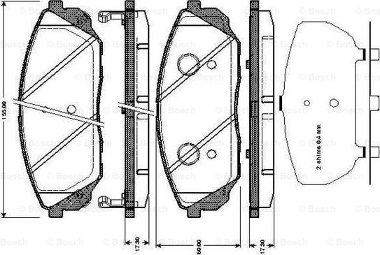 BOSCH 0 986 TB3 001 - Kit pastiglie freno, Freno a disco autozon.pro