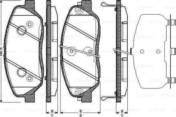 BOSCH 0 986 TB3 002 - Kit pastiglie freno, Freno a disco autozon.pro