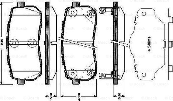 BOSCH 0 986 TB3 012 - Kit pastiglie freno, Freno a disco autozon.pro