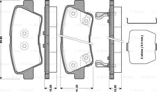 BOSCH 0 986 TB3 089 - Kit pastiglie freno, Freno a disco autozon.pro