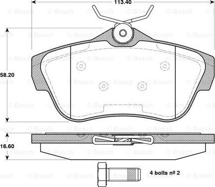 BOSCH 0 986 TB3 084 - Kit pastiglie freno, Freno a disco autozon.pro