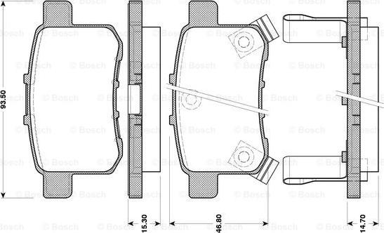 BOSCH 0 986 TB3 085 - Kit pastiglie freno, Freno a disco autozon.pro