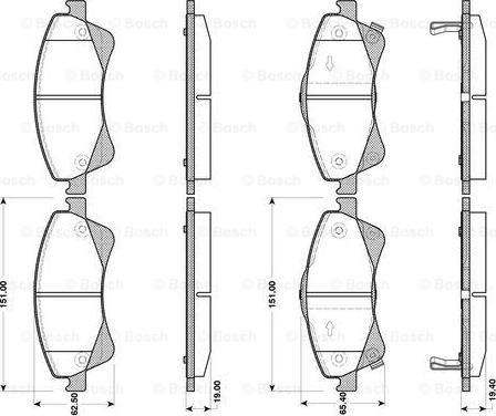 BOSCH 0 986 TB3 086 - Kit pastiglie freno, Freno a disco autozon.pro