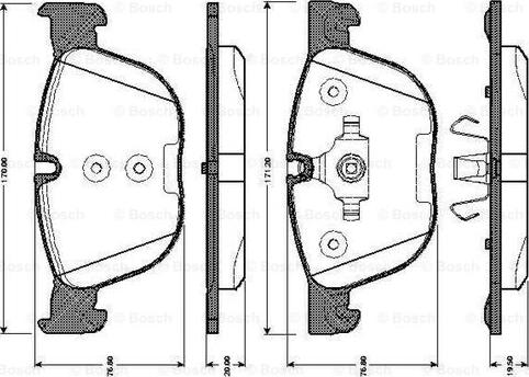 BOSCH 0 986 TB3 035 - Kit pastiglie freno, Freno a disco autozon.pro