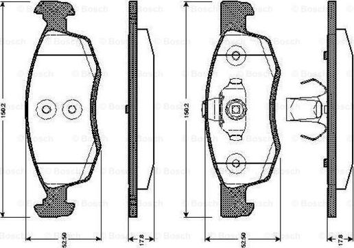 BOSCH 0 986 TB3 038 - Kit pastiglie freno, Freno a disco autozon.pro