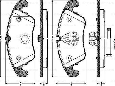 BOSCH 0 986 TB3 032 - Kit pastiglie freno, Freno a disco autozon.pro