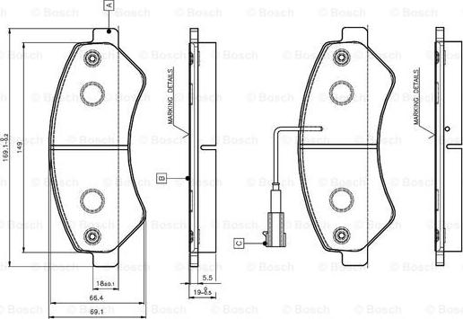 BOSCH 0 986 TB3 029 - Kit pastiglie freno, Freno a disco autozon.pro