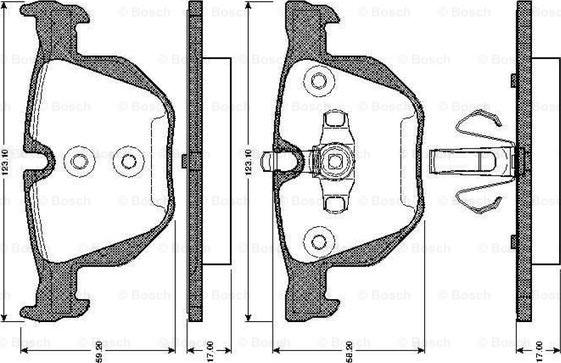 BOSCH 0 986 TB3 024 - Kit pastiglie freno, Freno a disco autozon.pro