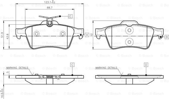 BOSCH 0 986 TB3 028 - Kit pastiglie freno, Freno a disco autozon.pro