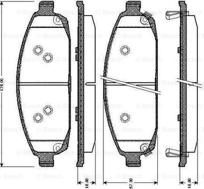 BOSCH 0 986 TB3 027 - Kit pastiglie freno, Freno a disco autozon.pro