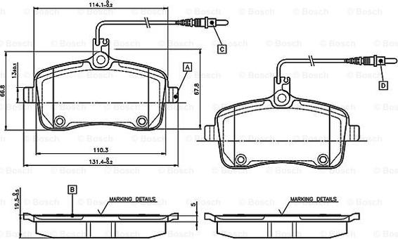 BOSCH 0 986 TB3 076 - Kit pastiglie freno, Freno a disco autozon.pro