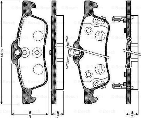 BOSCH 0 986 TB3 073 - Kit pastiglie freno, Freno a disco autozon.pro