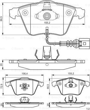 BOSCH 0 986 TB3 196 - Kit pastiglie freno, Freno a disco autozon.pro