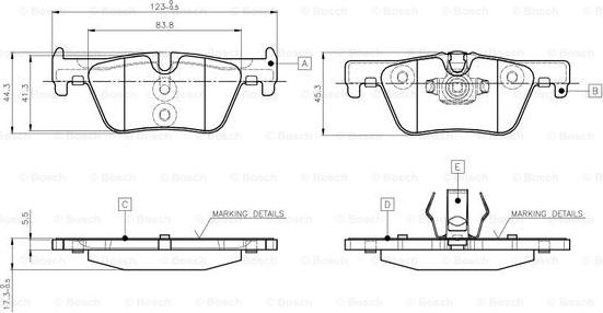 BOSCH 0 986 TB3 144 - Kit pastiglie freno, Freno a disco autozon.pro