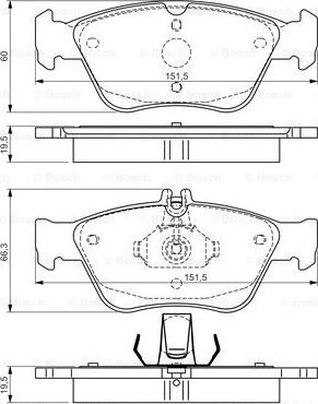 BOSCH 0 986 TB3 148 - Kit pastiglie freno, Freno a disco autozon.pro