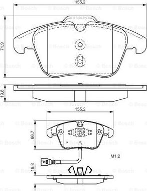 BOSCH 0 986 TB3 154 - Kit pastiglie freno, Freno a disco autozon.pro