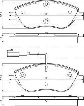 BOSCH 0 986 TB3 155 - Kit pastiglie freno, Freno a disco autozon.pro