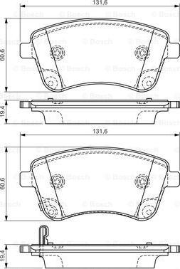 BOSCH 0 986 TB3 156 - Kit pastiglie freno, Freno a disco autozon.pro