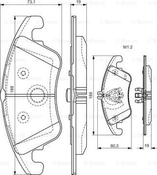 BOSCH 0 986 TB3 152 - Kit pastiglie freno, Freno a disco autozon.pro