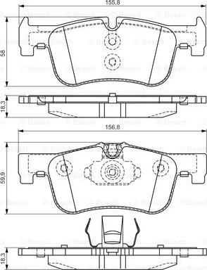 BOSCH 0 986 TB3 157 - Kit pastiglie freno, Freno a disco autozon.pro