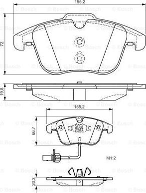 BOSCH 0 986 TB3 164 - Kit pastiglie freno, Freno a disco autozon.pro